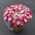 White and Pink Rose Bouquet | Белые и розовые розы