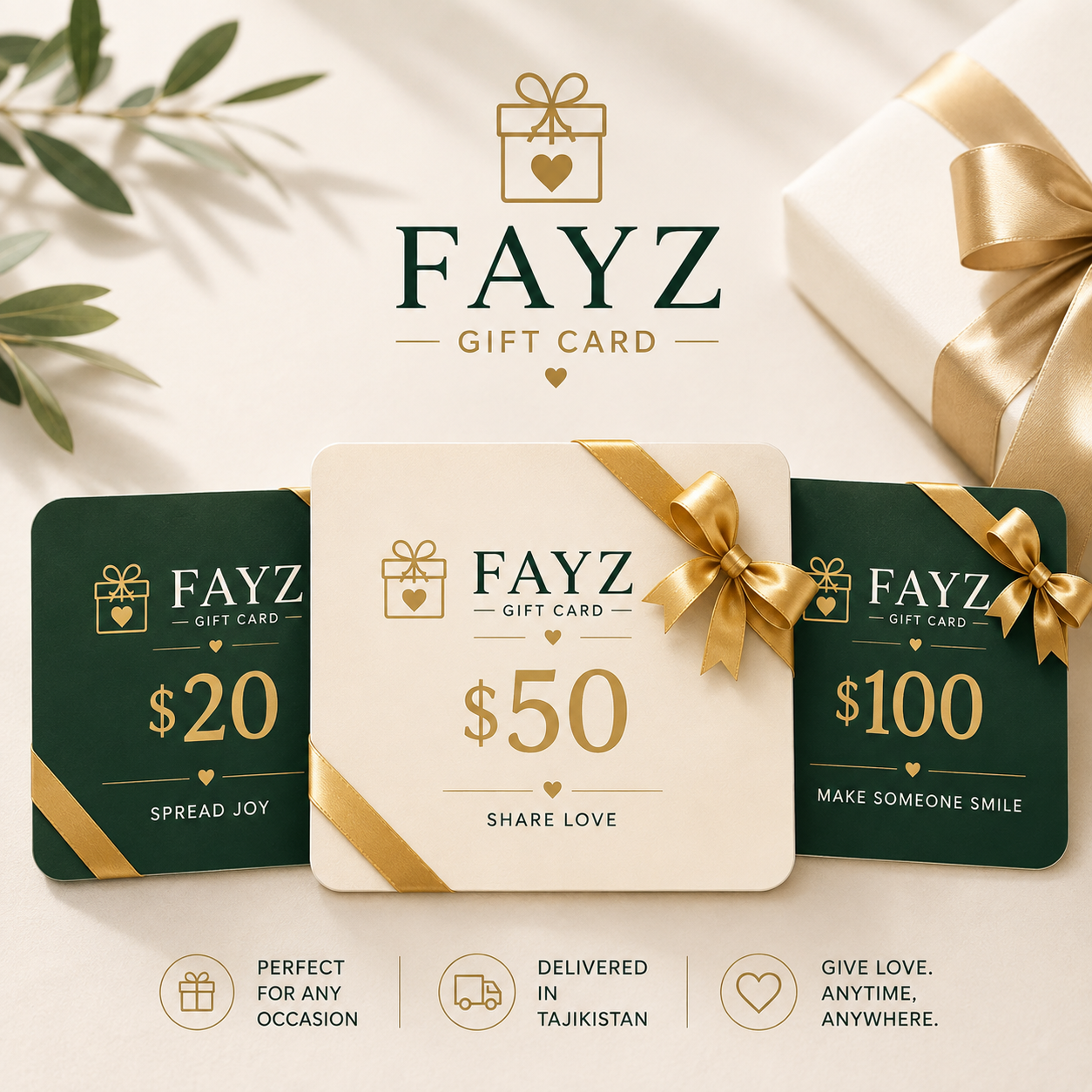Fayz Gift Card | Подарочная карта для Таджикистана